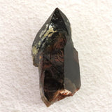 岐阜県中津川市蛭川産 黒水晶（モリオン）原石 玉滴石付 カテドラル 39.15g (ID:63698)