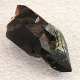 岐阜県中津川市蛭川産 黒水晶（モリオン）原石 玉滴石付 カテドラル 39.15g (ID:63698)