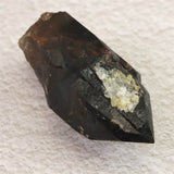 岐阜県中津川市蛭川産 黒水晶（モリオン）原石 玉滴石付 カテドラル 39.15g (ID:63698)