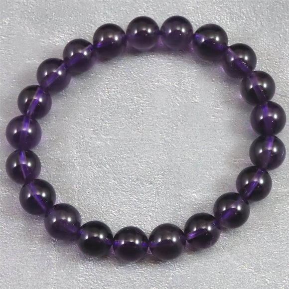 ウルグアイ産 アメジスト 9m玉ブレスレット 22.0g (ID:63735)