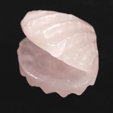 ローズクォーツ 55mm 貝殻モチーフ 彫刻置物 81ｇ (ID:63754)
