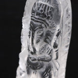 ガネーシュヒマール産 ヒマラヤ水晶  ガネーシャ彫刻置物 証明書付 67.3g (ID:63777)
