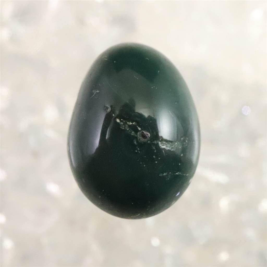 花仙山*出雲石ブレスレット 濃厚青緑 *希少色【碧玉】15cm 鑑別