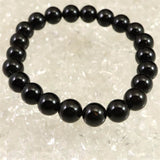 チベット産 天然モリオン水晶 4A  8.5mm玉 ブレスレット 19.1g (ID:63925)