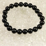 チベット産 天然モリオン水晶 4A  8.5mm玉 ブレスレット 19.1g (ID:63925)