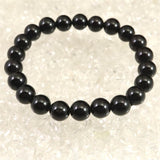 チベット産 天然モリオン水晶 4A  8.5mm玉 ブレスレット 19.1g (ID:63925)