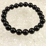 チベット産 天然モリオン水晶 4A  8.5mm玉 ブレスレット 19.1g (ID:63925)