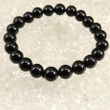 チベット産 天然モリオン水晶 4A  8.5mm玉 ブレスレット 19.1g (ID:63925)