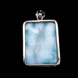 ラリマー  AAAA 25X19mmレクタングル　ペンダントトップ 13.3g (ID:64361)