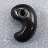 隠岐の島 黒曜石 21mm勾玉 ディレクトリカード付 3.2g (ID:64430)