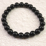 ロシア産 シュンガイト AAグレード 8mm玉ブレスレット 20.3g (ID:64478)