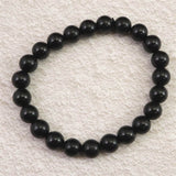 ロシア産 シュンガイト AAグレード 8mm玉ブレスレット 20.3g (ID:64478)