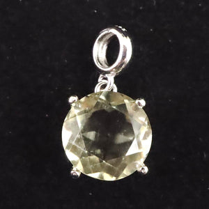 リビアンデザートグラス 5A 　10mmラウンドカット ペンダントトップ 1.8g  (ID:64479)