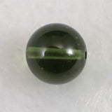 モルダバイトビーズ 8mm （１粒・現物） 鑑別済 3.63ct (ID:64480)