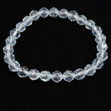 ブラジル産 アクアマリン 6.5mmスターカットブレスレット 10.5g (ID:64594)