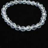 ブラジル産 アクアマリン 6.5mmスターカットブレスレット 10.5g (ID:64594)