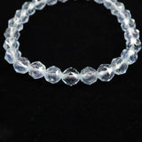 ブラジル産 アクアマリン 6.5mmスターカットブレスレット 10.5g (ID:64594)