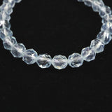 ブラジル産 アクアマリン 6.5mmスターカットブレスレット 10.5g (ID:64594)