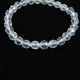 ブラジル産 アクアマリン 6.5mmスターカットブレスレット 10.5g (ID:64594)