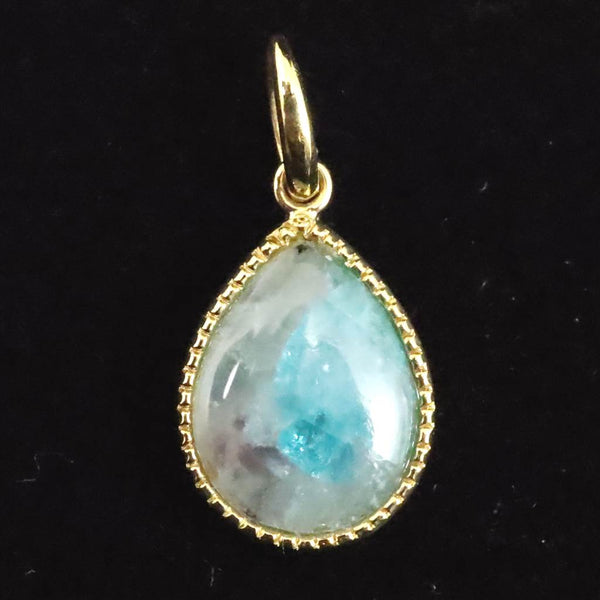 K18YG パライバトルマリン ペンダントトップ 楽天市場】パライバ トルマリン カボション ダイヤ ペンダント