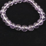 ボリビア産 ラベンダー アメジスト エレスチャル 8mm玉 ブレスレット 17.19g (ID:64712)
