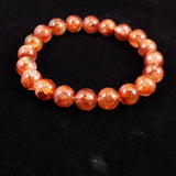 ヘマタイトインクォーツ ライモナイトインクォーツ 10mm玉ブレスレット 29.8g (ID:65083)