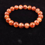 ヘマタイトインクォーツ ライモナイトインクォーツ 10mm玉ブレスレット 29.8g (ID:65083)