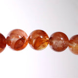 ヘマタイトインクォーツ ライモナイトインクォーツ 10mm玉ブレスレット 29.8g (ID:65083)