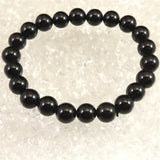 チベット産 天然モリオン水晶 4A  8.5mm玉 ブレスレット 19.5g (ID:65102)