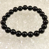 チベット産 天然モリオン水晶 4A  8.5mm玉 ブレスレット 19.5g (ID:65102)