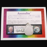 H&E社 アゼツライト(AZOZEO) 25mmタンブル　ペンダントトップ 証明書付 8.8g (ID:65136)