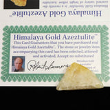 H&E社 ヒマラヤゴールドアゼツライト（AZOZEO) 24mmタンブル 証明書付 7.2g (ID:65164)