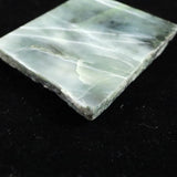 糸魚川翡翠  小滝産 50mm原石スライス グリーン ディレクトリカード付 41.90g (ID:65172)