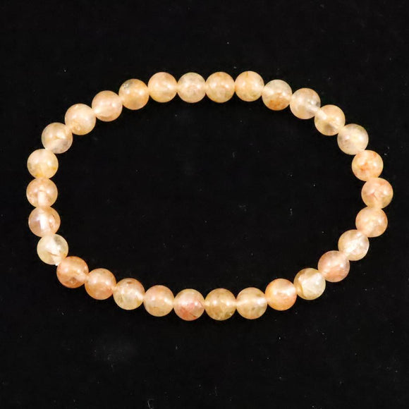 H&E社　ヒマラヤレッド アゼツライト 6mm玉ブレスレット 証明書付 9.6g (ID:65244)