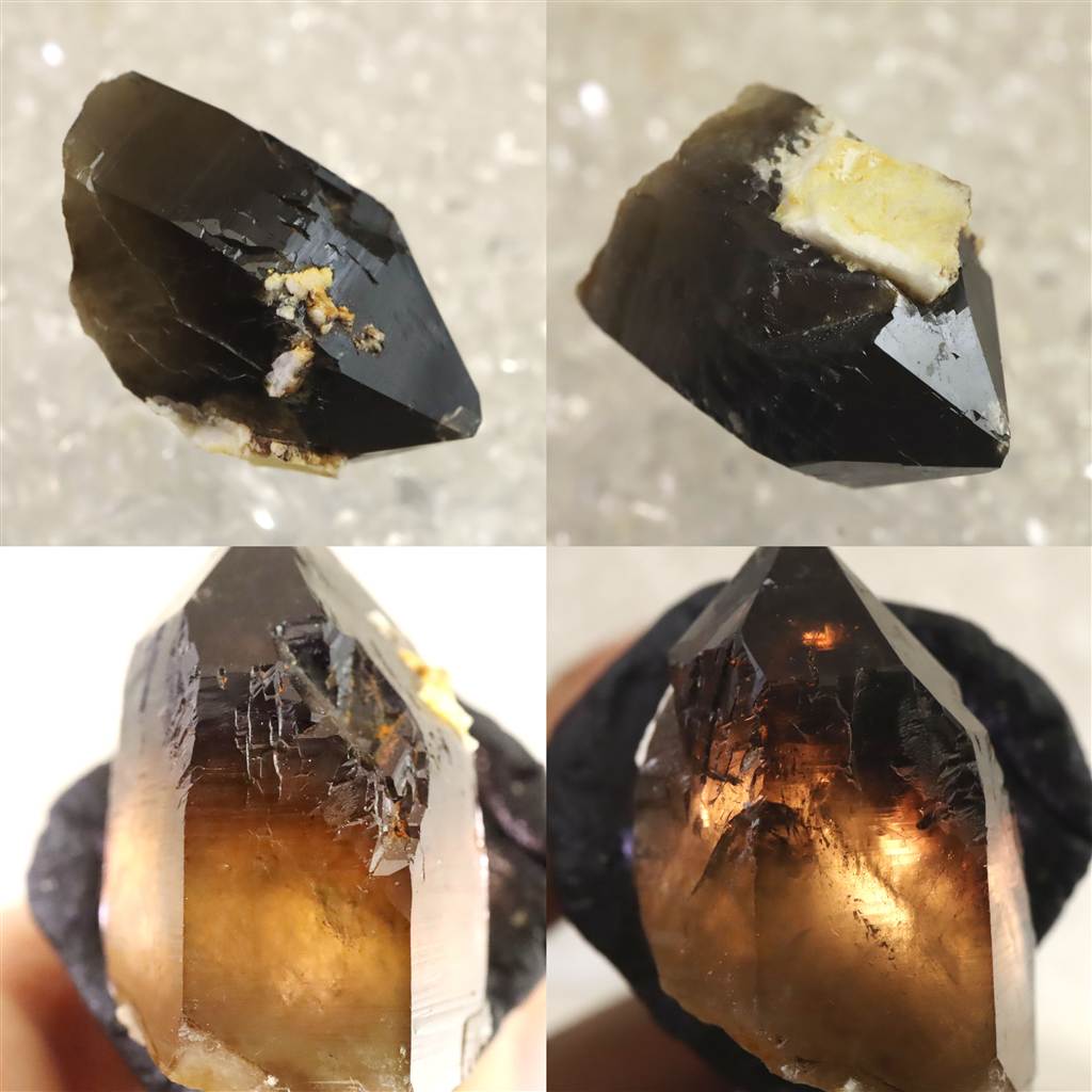 岐阜県中津川市蛭川産 黒水晶（モリオン）30mm 原石 カテドラル 13.0g