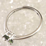 モルダバイト 5mmラウンドカット リング フリーサイズ type.F (ID:65490)