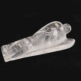 ヒマラヤ水晶 マニカラン産  80mm エンジェル 天使 置物 73.2ｇ (ID:65505)
