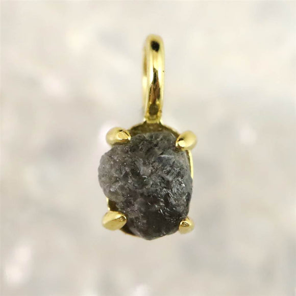 天然 ブラック ダイヤモンド 原石 ペンダントトップ 0.26g (ID:65578)