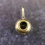 天然ブラックダイヤモンド 3mmラウンド ペンダントトップ チャーム K18YG  0.253g (ID:65623)