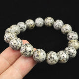 京都府産　鞍馬石 12mm玉ブレスレット　証明書付 41.9ｇ (ID:65697)