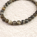 インドネシア産 イジェン水晶　 6mm玉ブレスレット 証明書付 9.8ｇ (ID:65700)