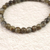 インドネシア産 イジェン水晶　 6mm玉ブレスレット 証明書付 9.8ｇ (ID:65700)