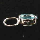 ブルージルコン　5X4mmオーバルカット ペンダントトップ　K18WG　0.5ct　　 (ID:65911)
