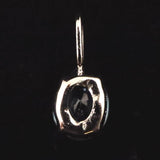 ブルージルコン　5X4mmオーバルカット ペンダントトップ　K18WG　0.5ct　　 (ID:65911)
