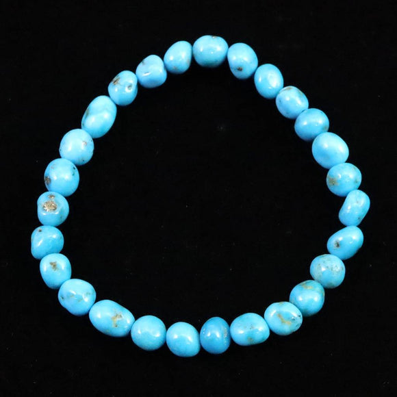 スリーピングビューティ鉱山産ターコイズ  タンブル ブレスレット 9.0g (ID:65922)
