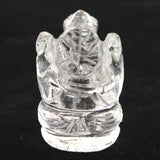 ヒマラヤ水晶 マニカラン産  35mm ガネーシャ彫刻置物　17ｇ (ID:65936)