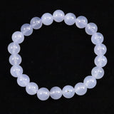 ブルーカルセドニー　8.5mm玉ブレスレット 20.1g (ID:66015)