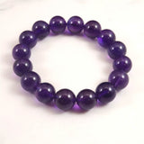 ウルグアイ産 アメジスト AAA 13m玉ブレスレット 51.5g (ID:66206)