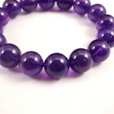 ウルグアイ産 アメジスト AAA 13m玉ブレスレット 51.5g (ID:66206)