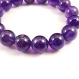 ウルグアイ産 アメジスト AAA 13m玉ブレスレット 51.5g (ID:66206)